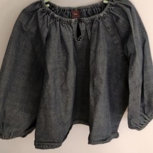 Tea boxy balloon sleeve girl's shirt